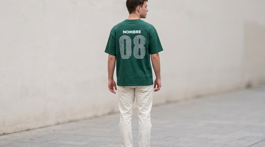 Camiseta personalizada con la espalda serigrafiada y los nombres del grupo