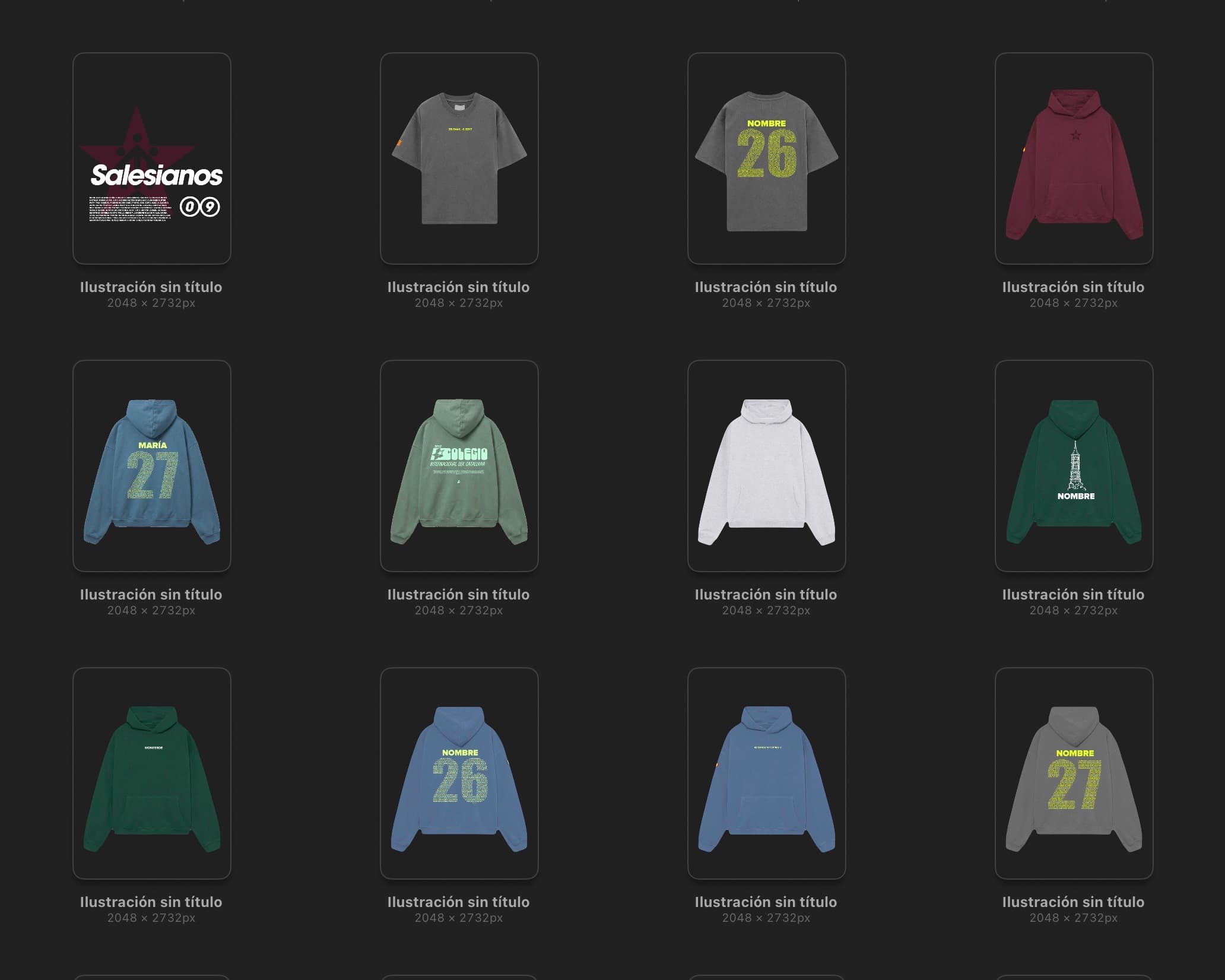 Sudadera personalizada con una etiqueta de precio representando el coste por unidad