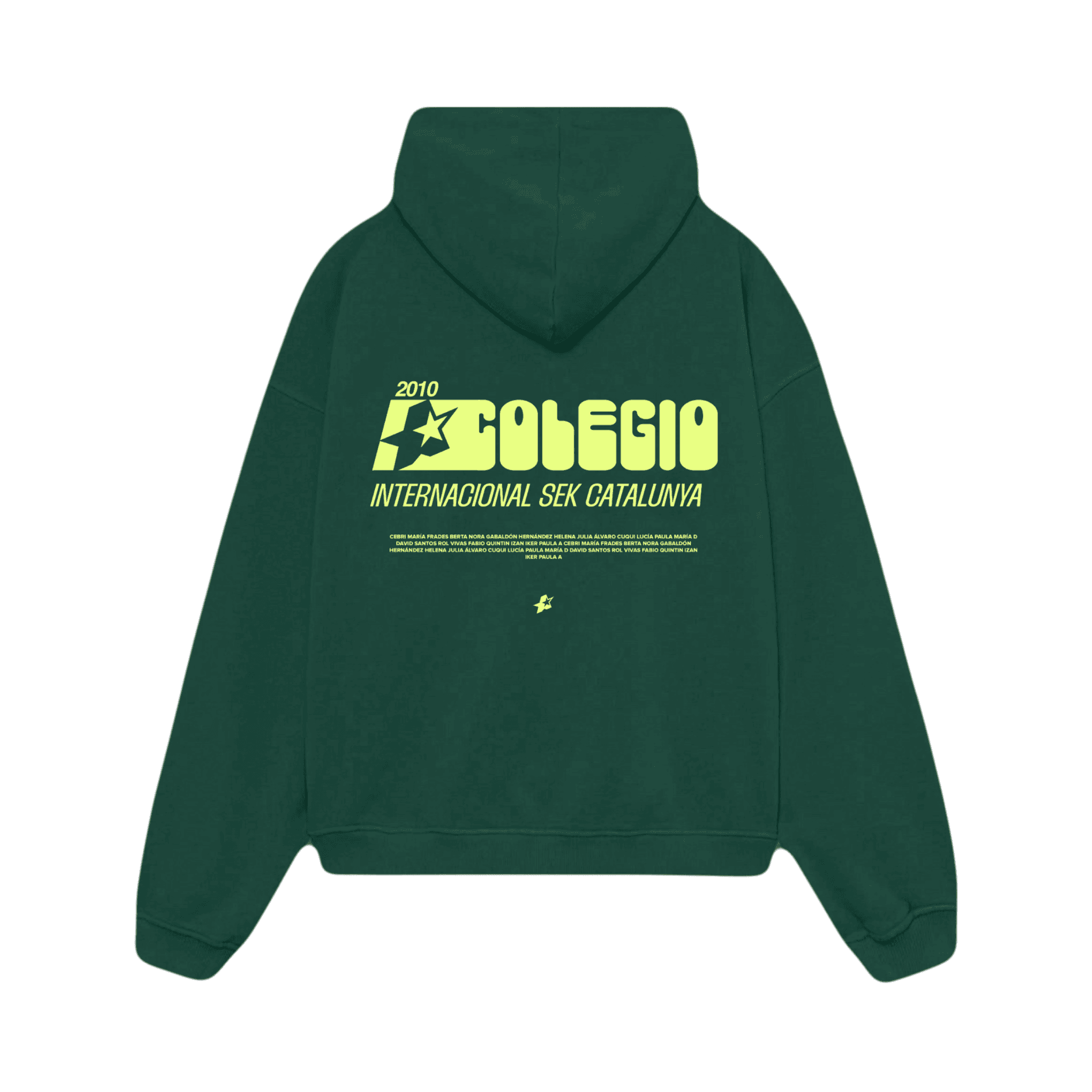 Detalle de manga con el año y el nombre del grupo